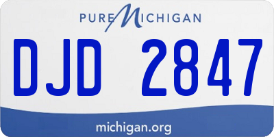 MI license plate DJD2847