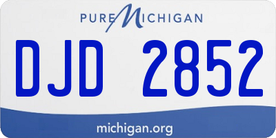 MI license plate DJD2852