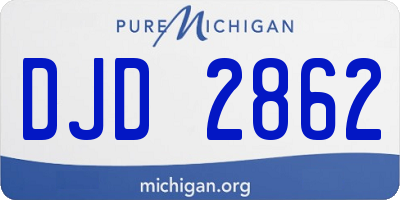 MI license plate DJD2862