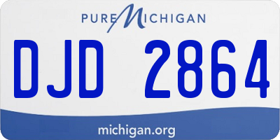 MI license plate DJD2864