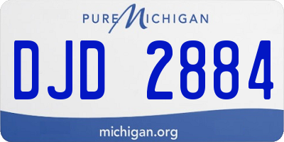 MI license plate DJD2884