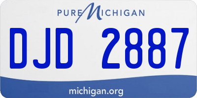 MI license plate DJD2887