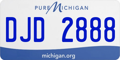 MI license plate DJD2888