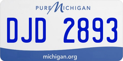 MI license plate DJD2893