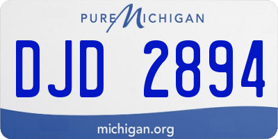 MI license plate DJD2894