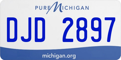 MI license plate DJD2897