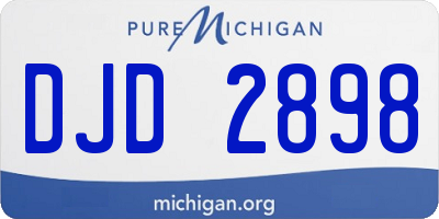 MI license plate DJD2898