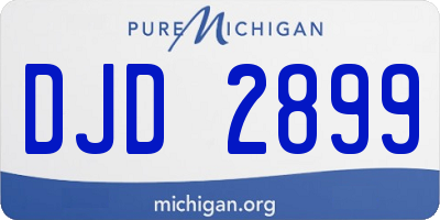 MI license plate DJD2899