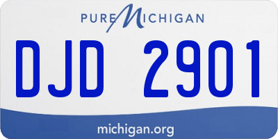 MI license plate DJD2901
