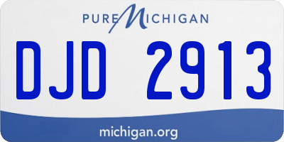 MI license plate DJD2913
