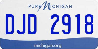 MI license plate DJD2918