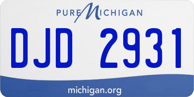 MI license plate DJD2931
