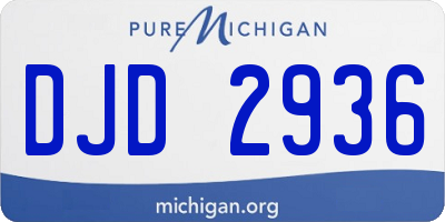 MI license plate DJD2936