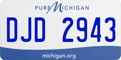 MI license plate DJD2943