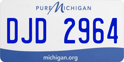MI license plate DJD2964