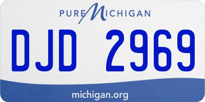 MI license plate DJD2969