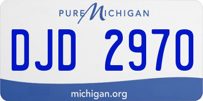 MI license plate DJD2970