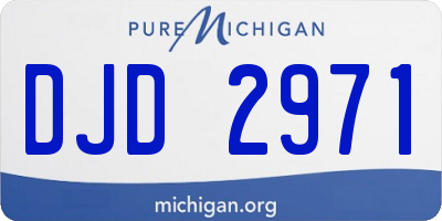 MI license plate DJD2971
