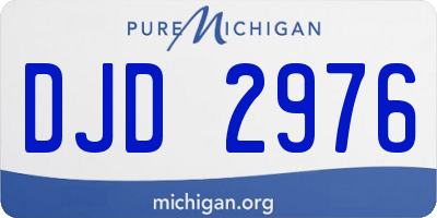 MI license plate DJD2976