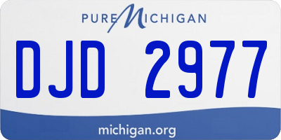 MI license plate DJD2977