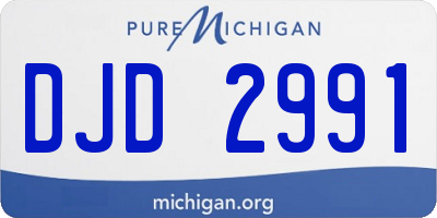 MI license plate DJD2991