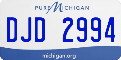 MI license plate DJD2994