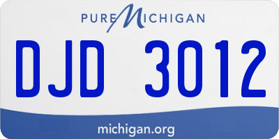 MI license plate DJD3012