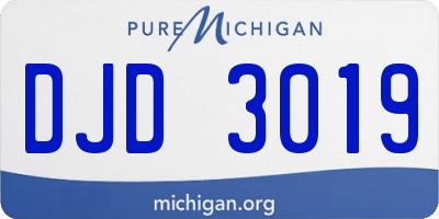 MI license plate DJD3019
