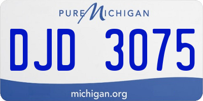 MI license plate DJD3075