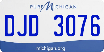 MI license plate DJD3076