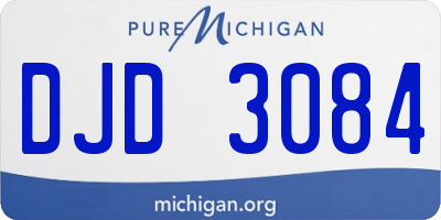 MI license plate DJD3084