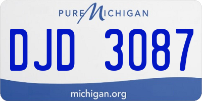 MI license plate DJD3087
