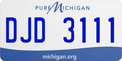 MI license plate DJD3111