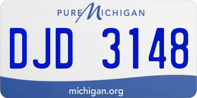 MI license plate DJD3148