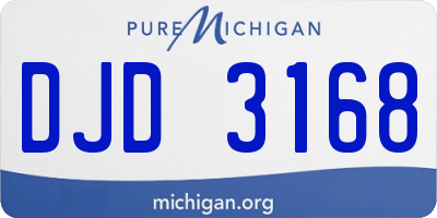MI license plate DJD3168