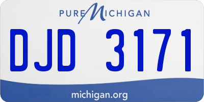 MI license plate DJD3171