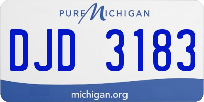 MI license plate DJD3183