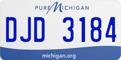 MI license plate DJD3184