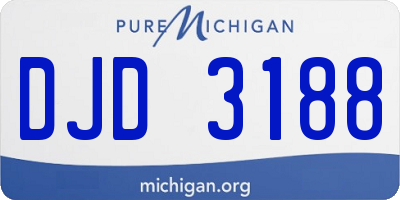 MI license plate DJD3188