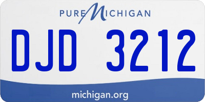 MI license plate DJD3212