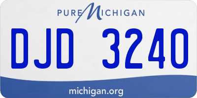MI license plate DJD3240