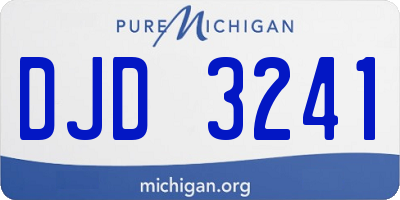 MI license plate DJD3241