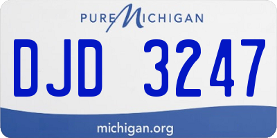 MI license plate DJD3247