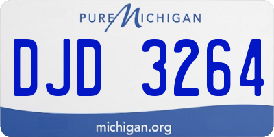 MI license plate DJD3264