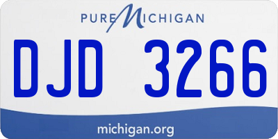 MI license plate DJD3266