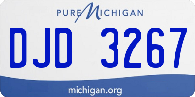MI license plate DJD3267