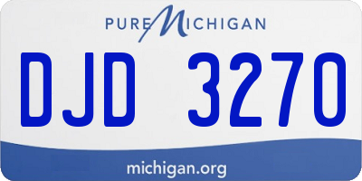 MI license plate DJD3270
