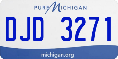 MI license plate DJD3271