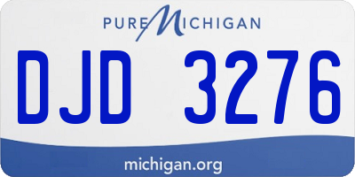 MI license plate DJD3276