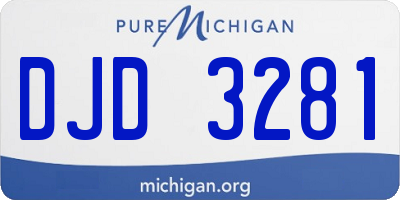 MI license plate DJD3281